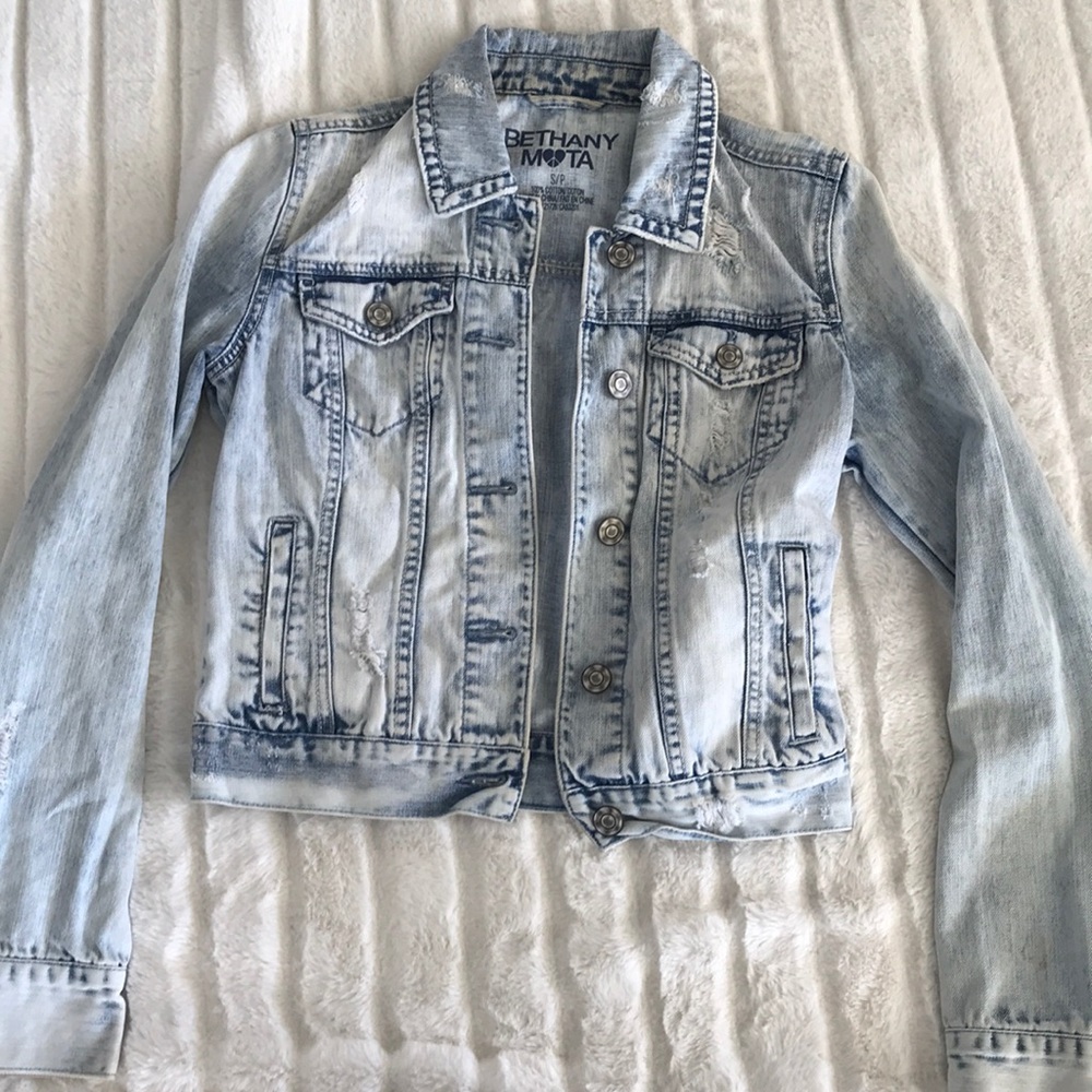 distressed denim jacket